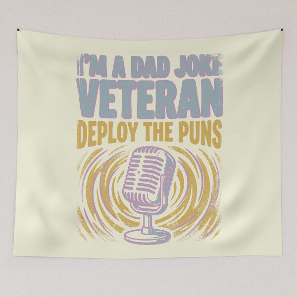 Item preview, I'm A Dad Joke Veteran - Funny Retro Vintage Father's Day Gift designed and sold by LockjowArt.