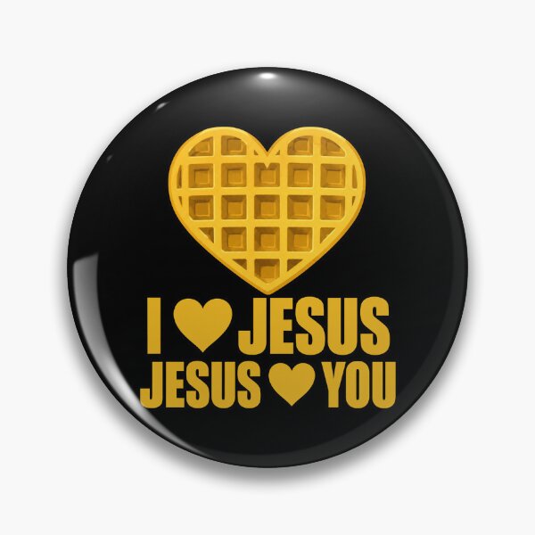 Item preview, Jesus Loves You Waffle Heart Christian Faith designed and sold by OlakunleOloroz.