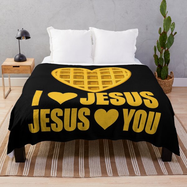 Item preview, Jesus Loves You Waffle Heart Christian Faith designed and sold by OlakunleOloroz.