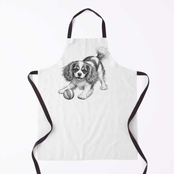 Item preview, Cavalier King Charles Spaniel Dog Playing Ball designed and sold by AntiqueImages.