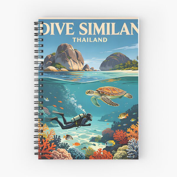 Item preview, Similan Islands Thailand Vintage Travel Poster – Tropical Paradise Wall Art designed and sold by Spirit of Siam.