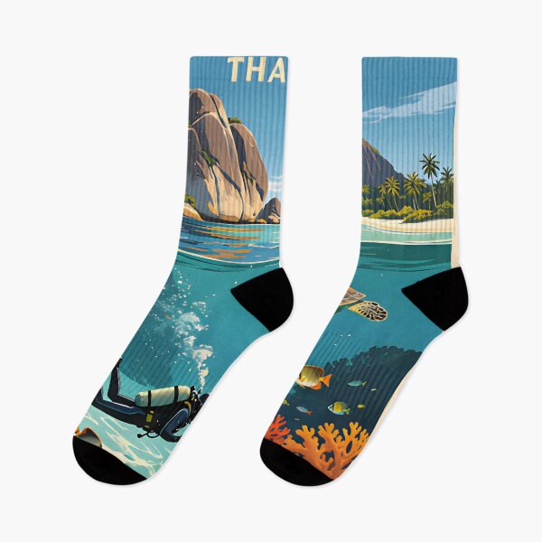 Item preview, Similan Islands Thailand Vintage Travel Poster – Tropical Paradise Wall Art designed and sold by Spirit of Siam.