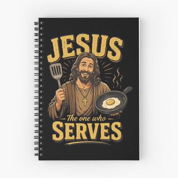 Item preview, Jesus The One Who Serves Funny Christian Cooking designed and sold by OlakunleOloroz.