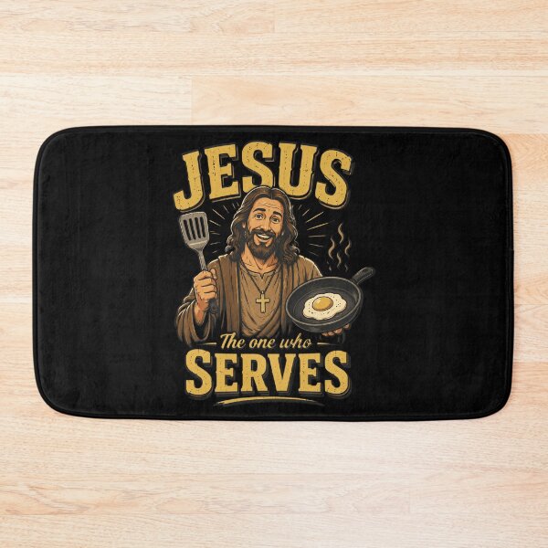 Item preview, Jesus The One Who Serves Funny Christian Cooking designed and sold by OlakunleOloroz.