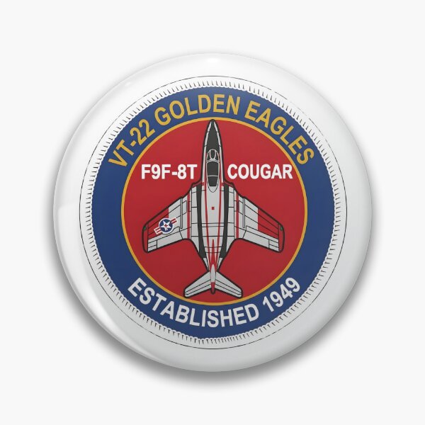Item preview, VT-22 "Golden Eagles" F9F-8T Cougar Commemorative Squadron Patch designed and sold by CharlieDesings.