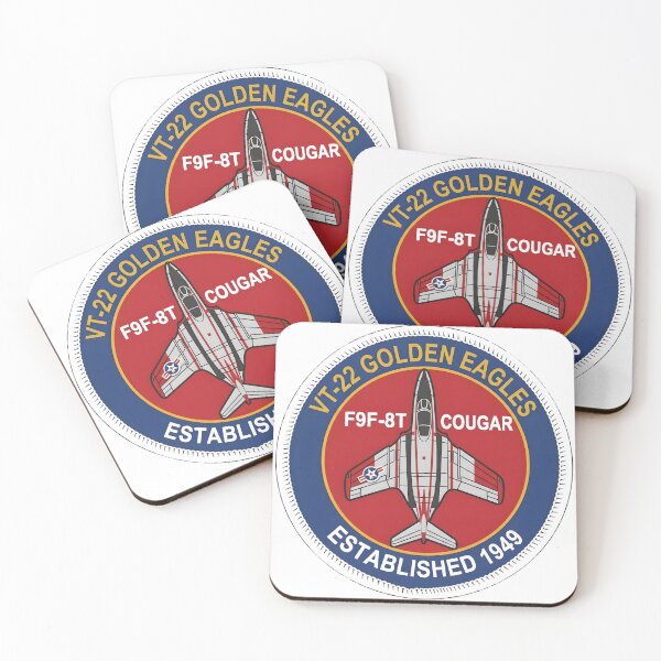 Item preview, VT-22 "Golden Eagles" F9F-8T Cougar Commemorative Squadron Patch designed and sold by CharlieDesings.