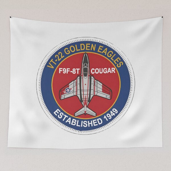 Item preview, VT-22 "Golden Eagles" F9F-8T Cougar Commemorative Squadron Patch designed and sold by CharlieDesings.