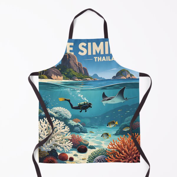 Item preview, Similan Islands Thailand Vintage Travel Poster – Tropical Paradise Wall Art designed and sold by Spirit of Siam.