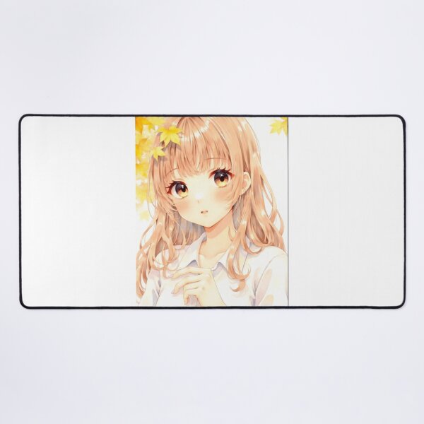 Item preview, Cute autumn anime girl golden leaves  designed and sold by NNCollection.