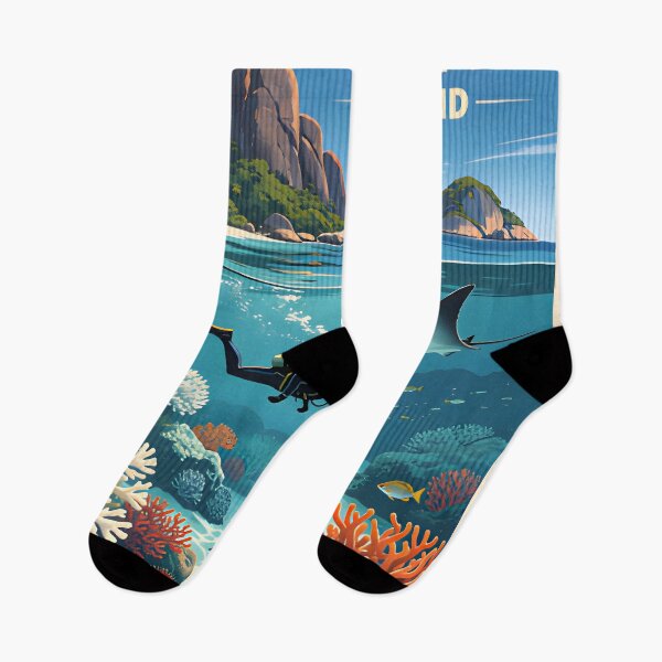 Item preview, Similan Islands Thailand Vintage Travel Poster – Tropical Paradise Wall Art designed and sold by Spirit of Siam.