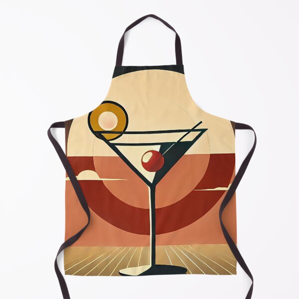 Item preview, Martini de atardecer de cereza, arte moderno de mediados de siglo designed and sold by Lee Hiller Designs.