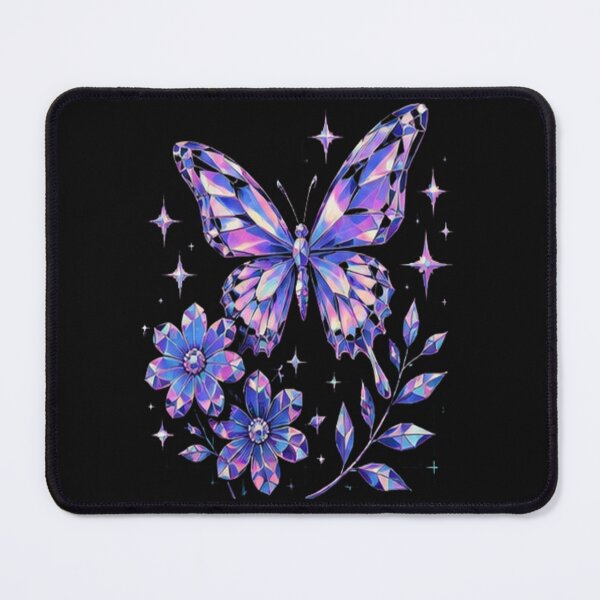 Item preview, Vibrant Crystal Butterfly and Flowers designed and sold by weeomano.