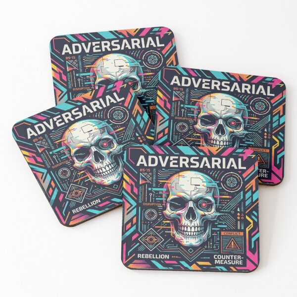 Item preview, Adversarial Cyber Rebellion Glitch Skull designed and sold by TMANIA.