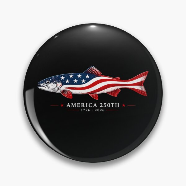 Item preview, America 250th Anniversary Semiquincentennial 1776 To 2026 Patriotic American Flag Fish designed and sold by NgumohaLanke.