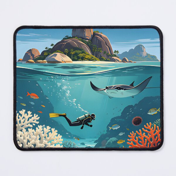 Item preview, Similan Islands Thailand Retro Sunset Travel Poster – Andaman Sea Coastal Artwork designed and sold by Spirit of Siam.