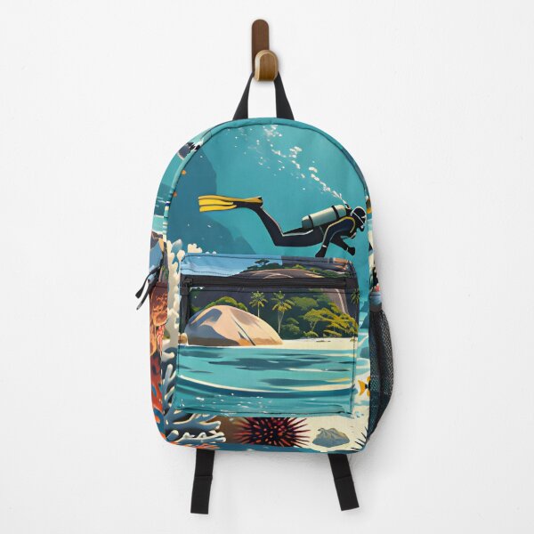 Item preview, Similan Islands Thailand Retro Sunset Travel Poster – Andaman Sea Coastal Artwork designed and sold by Spirit of Siam.