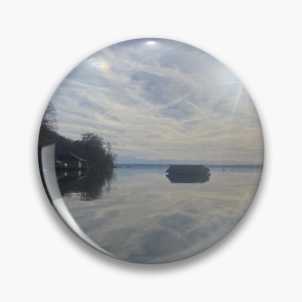 Item preview, Magical moment: Perfect reflection of sun and clouds in the calm lake designed and sold by Art of Momenz.