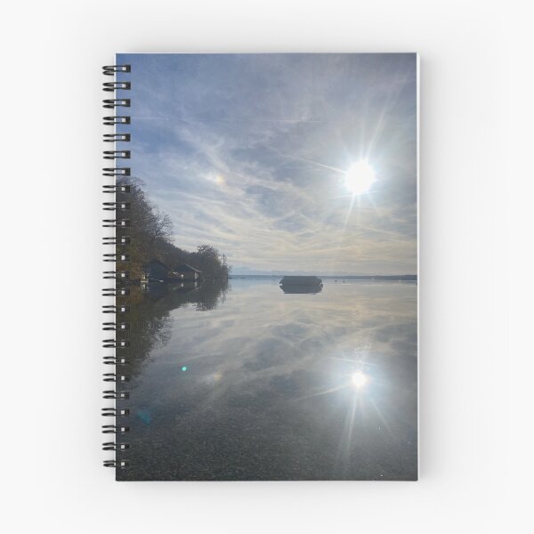 Item preview, Magical moment: Perfect reflection of sun and clouds in the calm lake designed and sold by Art of Momenz.