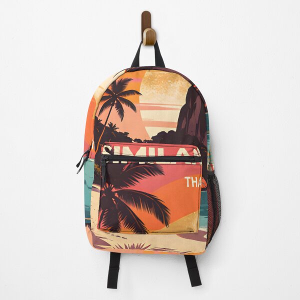 Item preview, Similan Islands Thailand Retro Sunset Travel Poster – Andaman Sea Coastal Artwork designed and sold by Spirit of Siam.