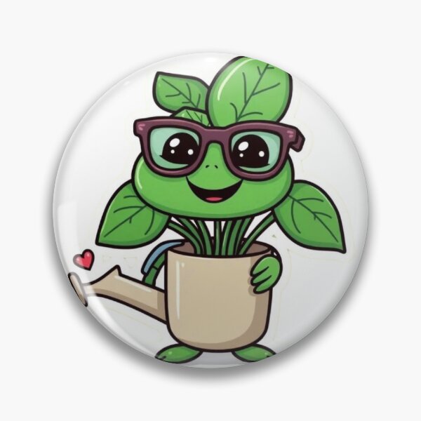 Item preview, Cute Plant Mom Sticker - Kawaii Pot with Glasses Art designed and sold by surbhiArt.