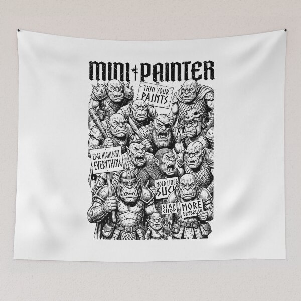 Item preview, Orc Protest Fantasy Mini Painter Funny RPG Airbrush Painting designed and sold by GrandeDuc.