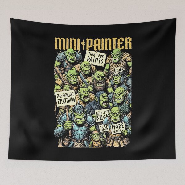 Item preview, Orc Protest Fantasy Mini Painter Funny RPG Airbrush Painting designed and sold by GrandeDuc.