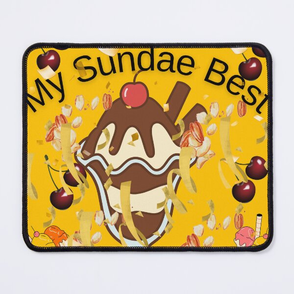 Item preview, Sundae design with a yellow background designed and sold by Extremeallie.