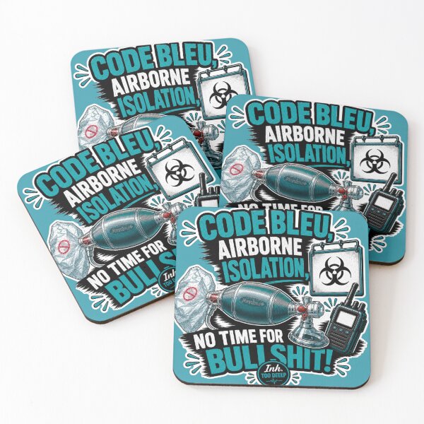 Item preview, Code Blue Airborne Isolation – No Time for Bullshit | Funny Respiratory Therapist Gift designed and sold by CollectionsJEm.