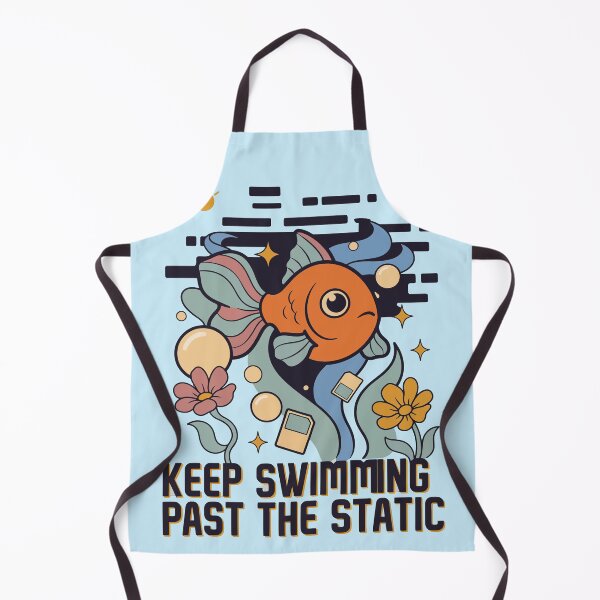 Item preview, Keep Swimming Past The Static designed and sold by CutePawCreation.