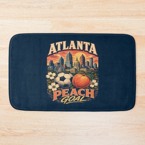 Item preview, Atlanta Peach Goal Retro Soccer Travel Shirt | Georgia Skyline Vintage Football Fan Design | Atlanta Match Day Gift designed and sold by Globalcitytees.