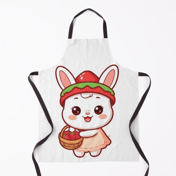 Item preview, Cute Bunny with Strawberries | Kawaii Rabbit Sticker designed and sold by Stylestickers55.