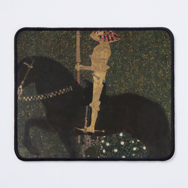 Item preview, Golden Knight on Black Horse designed and sold by artofuniverse.