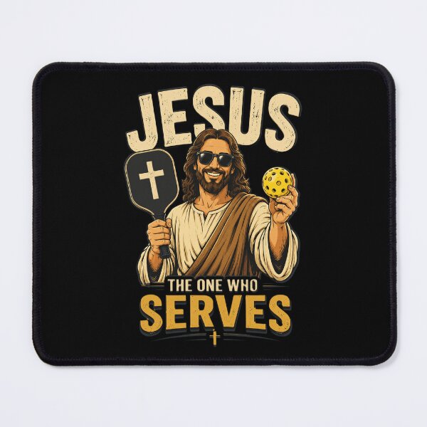 Item preview, Jesus The One Who Serves Funny Christian Pickleball designed and sold by OlakunleOloroz.