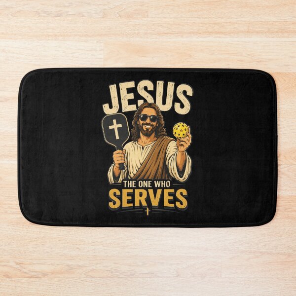 Item preview, Jesus The One Who Serves Funny Christian Pickleball designed and sold by OlakunleOloroz.
