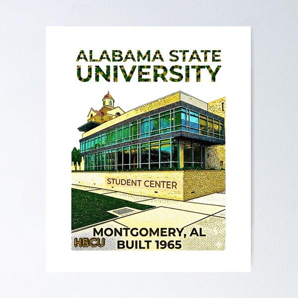 Item preview, Alabama State University Pointillism Student Center Mosaic Art designed and sold by EvergreenPark - Tee Studio.