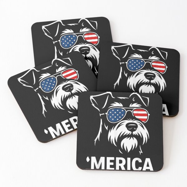 Item preview, Merica Miniature Schnauzer Dog Sunglasses American Flag Patriotic Fourth Of July Design designed and sold by PhocoNibict.
