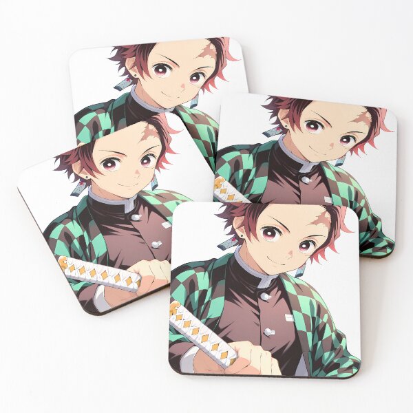 Item preview, Tanjiro Kamado Demon Slayer Sweet Smile Checkered Cloak Portrait designed and sold by GABRIELMURPHY.