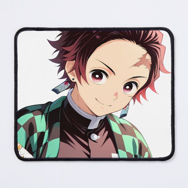 Item preview, Tanjiro Kamado Demon Slayer Sweet Smile Checkered Cloak Portrait designed and sold by GABRIELMURPHY.