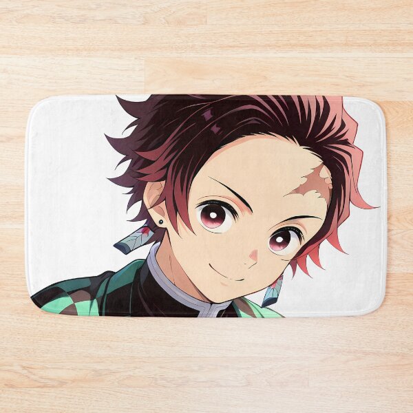 Item preview, Tanjiro Kamado Demon Slayer Sweet Smile Checkered Cloak Portrait designed and sold by GABRIELMURPHY.