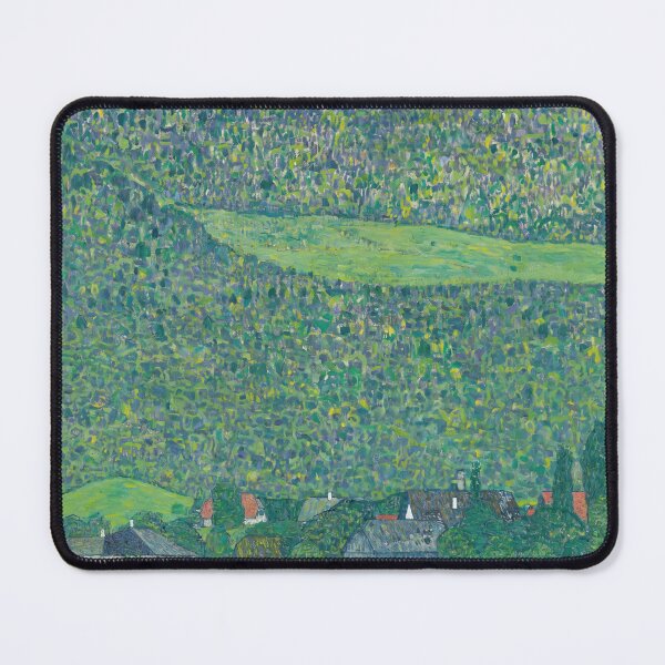 Item preview, Green Lakeside Village and Forested Hillside designed and sold by artofuniverse.