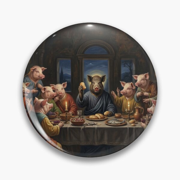 Item preview, The Pig's “The Last Supper” | By the Man Who Wanted to Be Leonardo da Vinci designed and sold by LOVEARTDESIGN.