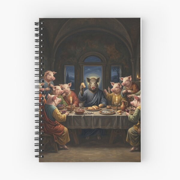 Item preview, The Pig's “The Last Supper” | By the Man Who Wanted to Be Leonardo da Vinci designed and sold by LOVEARTDESIGN.