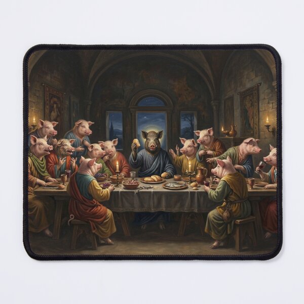 Item preview, The Pig's “The Last Supper” | By the Man Who Wanted to Be Leonardo da Vinci designed and sold by LOVEARTDESIGN.