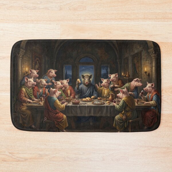 Item preview, The Pig's “The Last Supper” | By the Man Who Wanted to Be Leonardo da Vinci designed and sold by LOVEARTDESIGN.