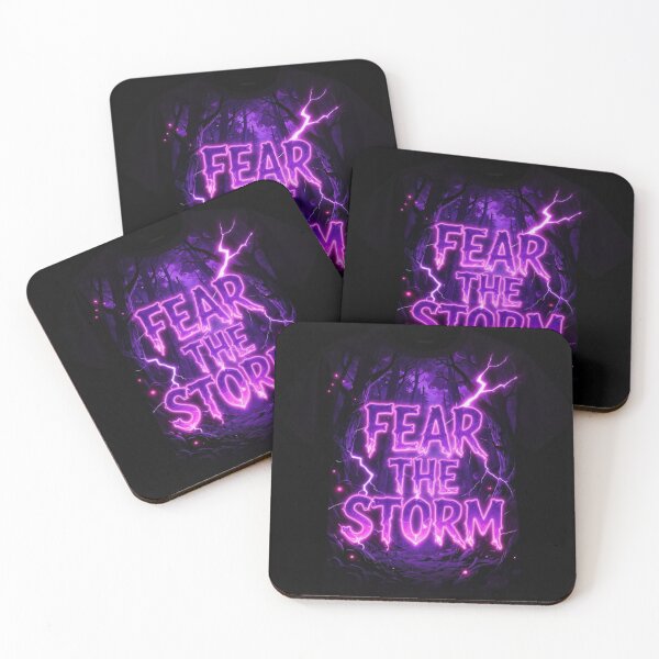 Item preview, Fear The Storm Purple Lightning Motivational Quote designed and sold by DervoTeck2767.