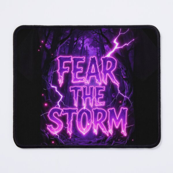 Item preview, Fear The Storm Purple Lightning Motivational Quote designed and sold by DervoTeck2767.