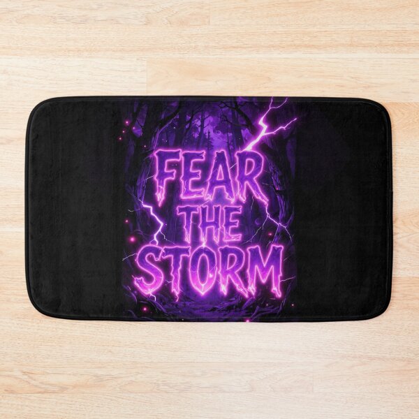 Item preview, Fear The Storm Purple Lightning Motivational Quote designed and sold by DervoTeck2767.