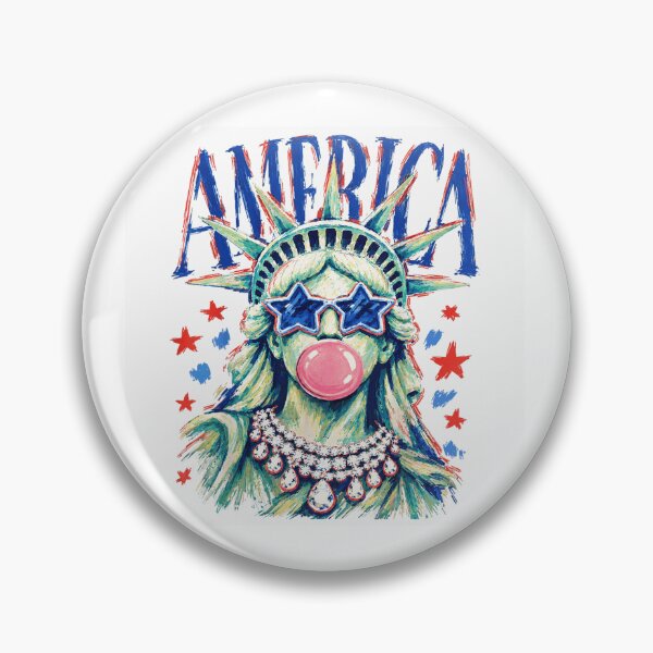 Item preview, Cool Statue Of Liberty Blowing Bubble Gum Star Glasses Patriotic Colorful Pop Art designed and sold by PhocoNibict.