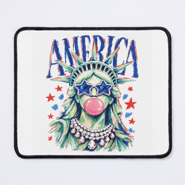 Item preview, Cool Statue Of Liberty Blowing Bubble Gum Star Glasses Patriotic Colorful Pop Art designed and sold by PhocoNibict.