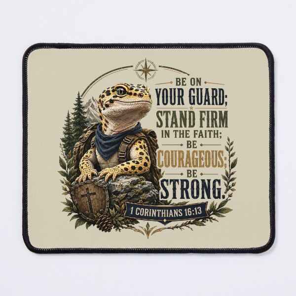 Item preview, 1 Corinthians 16:13 Bible Verse Leopard Gecko designed and sold by Weirdwildco69.
